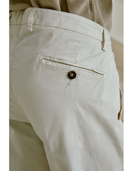 PANTALONE T910 123703 SLIM GABARDINE TINTO OLD COLORE BEIGE CHIARO