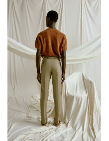 PANTALONE T910 123055 SLIM MICROPUNTO COTONE /...